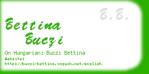 bettina buczi business card